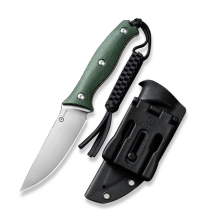 Civivi Stormridge Green Canvas Micarta knife, Satin Nitro-V (C23041-3)