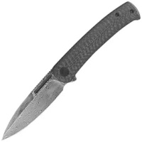 Civivi Caetus Twill Carbon Fiber, Black Hand Rubbed Damascus Folding Knife (C21025C-DS1)