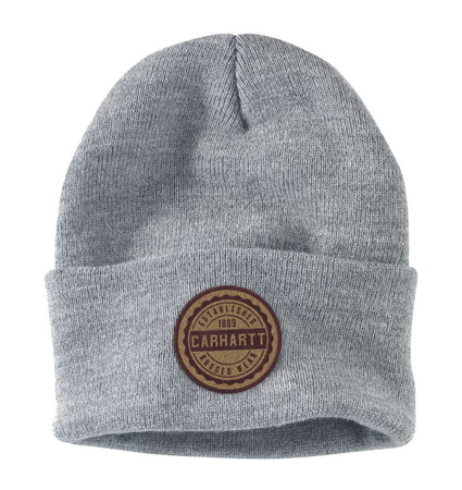 Carhartt Knit Rugged Wear Patch Beanie - Heather Grey