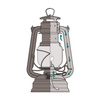Feuerhand kerosene lamp - Gift set with fuel and stand - Zinc