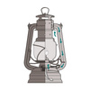 Oil lamp - Feuerhand Hurricane Lantern 276 - Sage Green