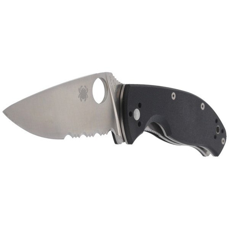 Spyderco Tenacious G-10 Black Combination Folding Knife (C122GPS)
