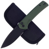 CIVIVI Conspirator Green Micarta Knife, Black Stonewashed (C21006-2)