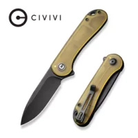 Civivi Elementum Bead Blasted Ultem Folding Knife, Black Stonewashed D2 (C907A-5)