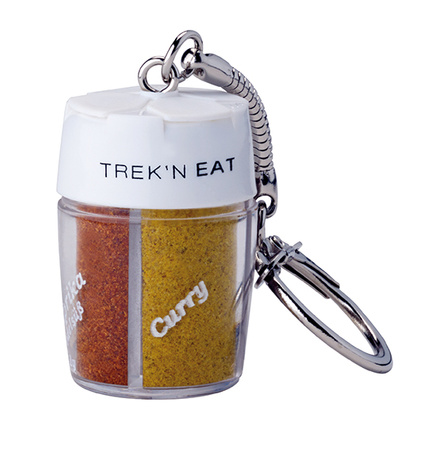 Trek'n Eat Spice Dispenser - Spice Shaker 'Mini 4 in 1 "with Key Chain