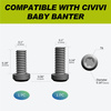 Civivi Stonewashed Titanium Clip, Titanium Screws for Baby Banter (T003A)