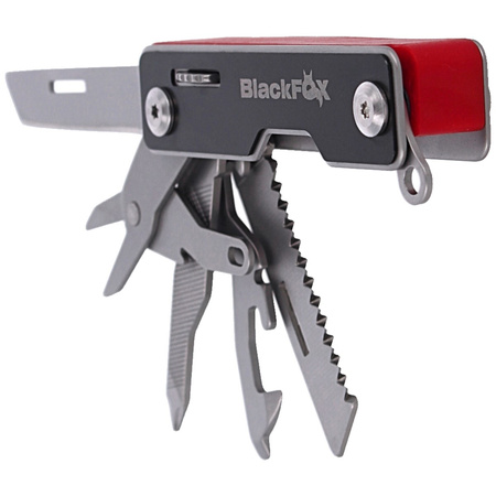 BlackFox Pocket Boss Red MultiTool 9 functions (BF-205 R)