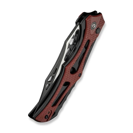 Civivi Biophase Black Aluminum / Burgundy G10, Black Stonewashed Nitro-V Folding Knife (C23083C-1)