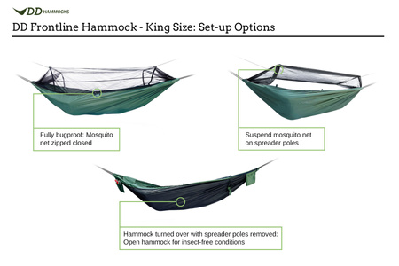 DD Hammocks Frontline XL King Size Hammock - Olive