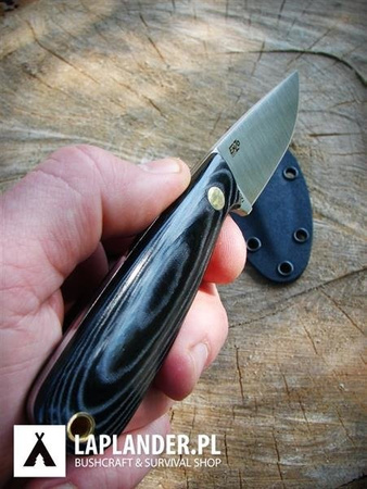 Brisa Necker 70 F knife - Black Micarta - Kydex scabbard