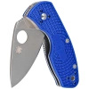 Spyderco Ambitious Lightweight Blue FRN Folding Knife, Satin Plain CPM S35VN (C148PBL)