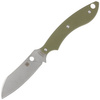 Spyderco STOK Drop Point Knife Old Green G10, Satin 8Cr13MoV (FB50GPOD)