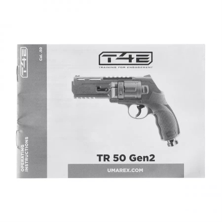 RAM Umarex T4E TR 50 HDR 50 Gen 2 caliber rubber bullet revolver set. .50 CO2 12 g + HDR 50 carbine conversion, TR 50 T4E