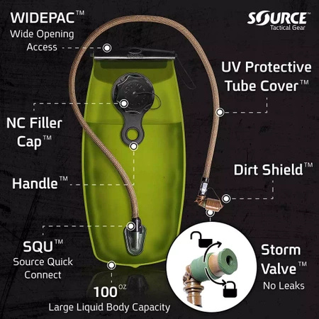 Source - WXP 2L water tank - Black