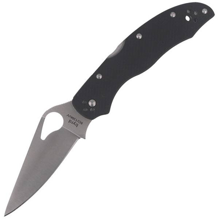 Spyderco Byrd Harrier 2 G-10 Black Plain Folding Knife (BY01GP2)