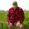 Longhorn Lumberjack Flannel Shirt - Red