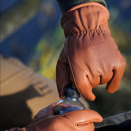 Leather Gloves - Fostex Outdoor Gloves - brown