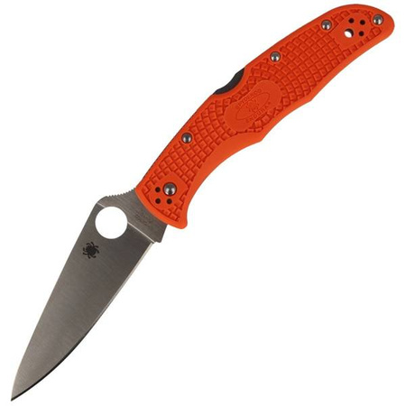 Spyderco Endura 4 FRN Orange Flat Ground Plain Folding Knife (C10FPOR)