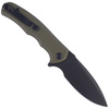 Civivi Mini Praxis OD Green G10 Folding Knife, Black Stonewashed D2 (C18026C-1CP)