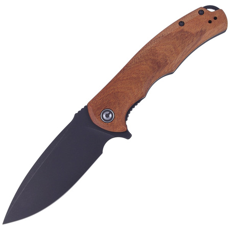 CIVIVI Praxis Cuibourtia Wood Knife, Black Stonewashed (C803H)