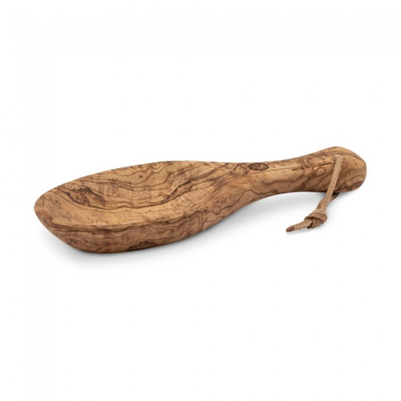 Plate - flat olive wood bowl 23 cm - Petromax - handmade