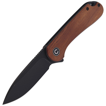 CIVIVI Elementum Flipper Knife Cuibourtia Wood, Black Stonewashed (C907U)