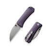 Civivi Baby Banter Wharncliffe Purple Canvas Micarta Folding Knife, Grey Stonewashed Nitro-V by Ben Petersen (C19068SC-2)