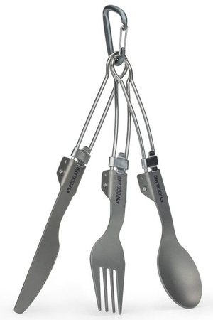 Rockland - Essentials - Titanium Folding Cutlery Set - Titanium Tools