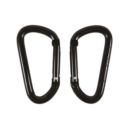 BCB carabiner 8 mm - black - 2 pcs.