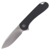 CIVIVI Elementum Flipper Black G10 knife, Satin Finish (C907A)