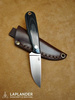 Brisa Necker 70 F knife - Black Micarta - Leather scabbard