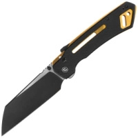 Civivi Buster FG Black Coarse G10 Folding Knife, Black Stonewashed/Satin Nitro-V by Snecx Tan (C24052-1)
