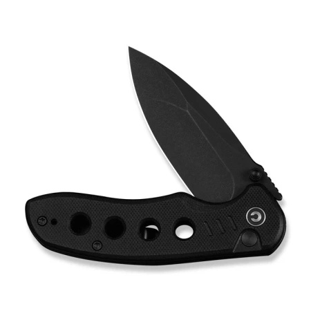 Civivi Triptych Black G10 Folding Knife, Black Stonewashed 14C28N (C23085B-1)