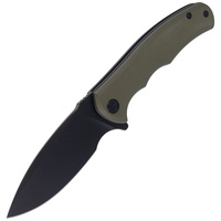Civivi Mini Praxis OD Green G10 Folding Knife, Black Stonewashed D2 (C18026C-1CP)
