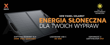XTORM Foldable Photovoltaic Panel 60W (USB- A / USB-C) XP2SW060
