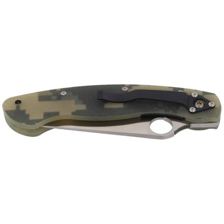 Spyderco Military Model G-10 Camo Plain Folding Knife - C36GPCMO