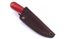 Brisa Necker 70 Flat knife - Red Micarta - Leather scabbard