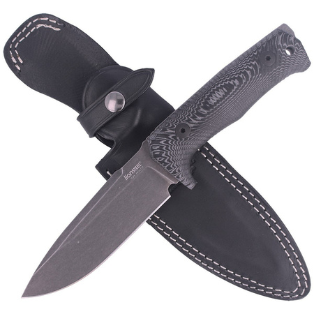 LionSteel Tactical Micarta Black / Black Blade knife (T5B MI)