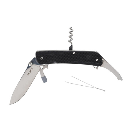 Ruike LD21-B folding pocket knife, multifunction, black