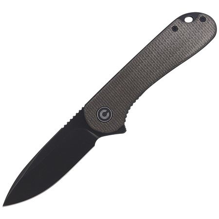 CIVIVI Elementum Flipper Green Micarta, Black Stonewashed knife (C907Z)