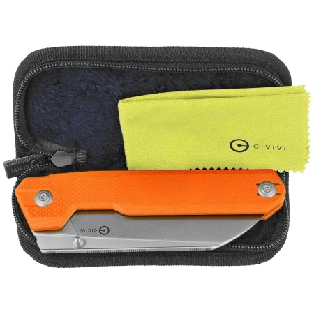 Civivi Hid Orange G10 Folding Knife, Satin 14C28N by Ostap Hel (C23008-4)