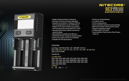 Battery charger - Nitecore SC2