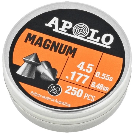 Apolo Magnum 4.5 mm shotgun shell, 250 rounds. 0.55g/8.48gr (12002)