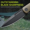 Civivi Caetus Green Burlap Micarta Folding Knife, Black Stonewashed 14C28N (C21025C-3)