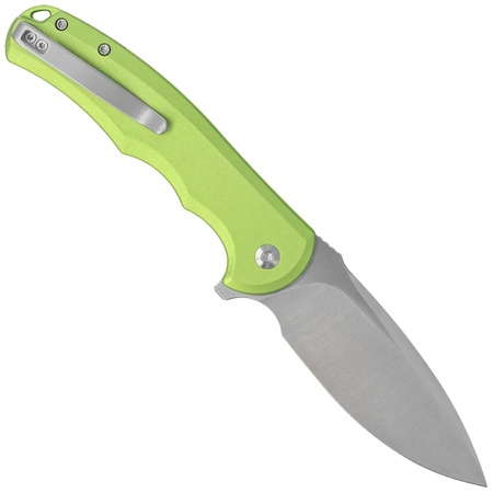 Civivi Button Lock Praxis Folding Knife Lime Green Aluminum, Satin Nitro-V (C18026E-3)