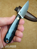 Brisa Necker 70 F knife - Black Micarta - Leather scabbard