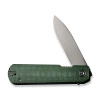 Civivi Sendy Green Canvas Micarta Folding Knife, Gray Stonewashed Nitro-V by Ben Petersen (C21004A-1)