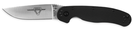 Ontario Rat 2 Folder Silver Blade 8860SP Knife - Black