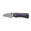 Civivi Baby Banter Wharncliffe Purple Canvas Micarta Folding Knife, Grey Stonewashed Nitro-V by Ben Petersen (C19068SC-2)