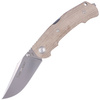 Viper Turn Essential Natural Canvas Micarta Folding Knife, Satin by Silvestrelli (V5988CN)